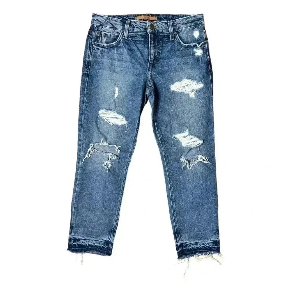 Joes Jeans The Billie Crop Slim Boyfriend Women’s Size 26 Blue Denim - Picture 1 of 7